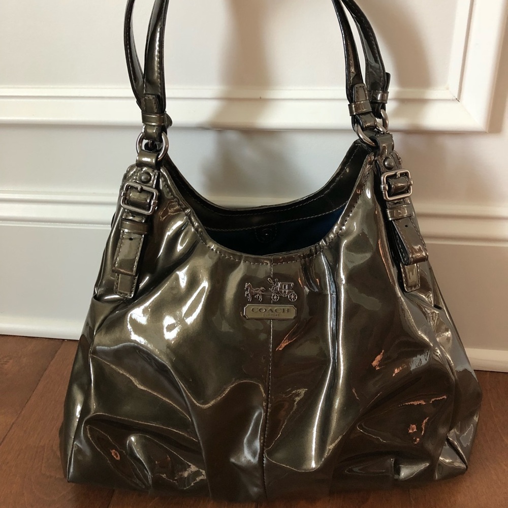 Pewter COACH Maggie Shoulder Bag - like new
